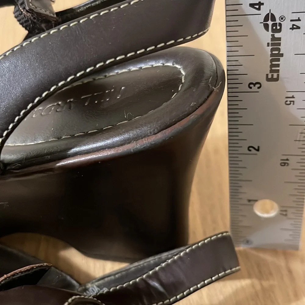 Hillard & Hanson platform wedge sandals size 6.5 - Picture 15 of 16